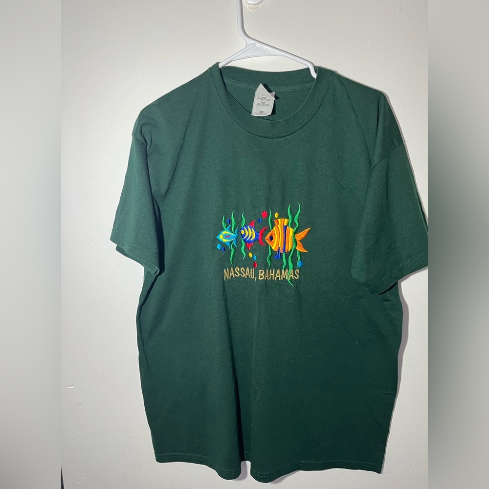 Green Fish Graphic T-Shirt